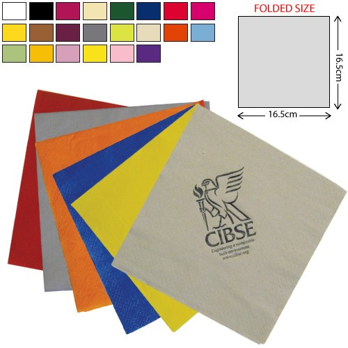 Custom Printed Coloured Lunch Napkin 3Ply 33 X 33cm