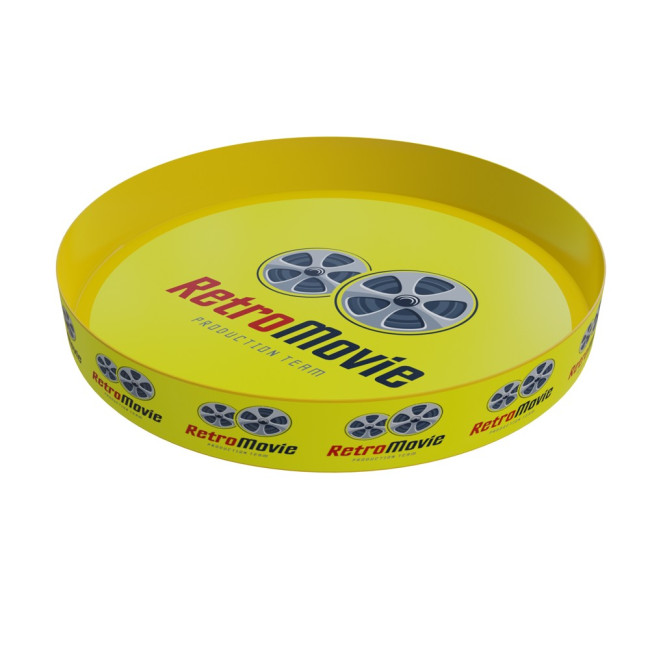 Custom Printed Round Tray Raised Edge 34.5cm