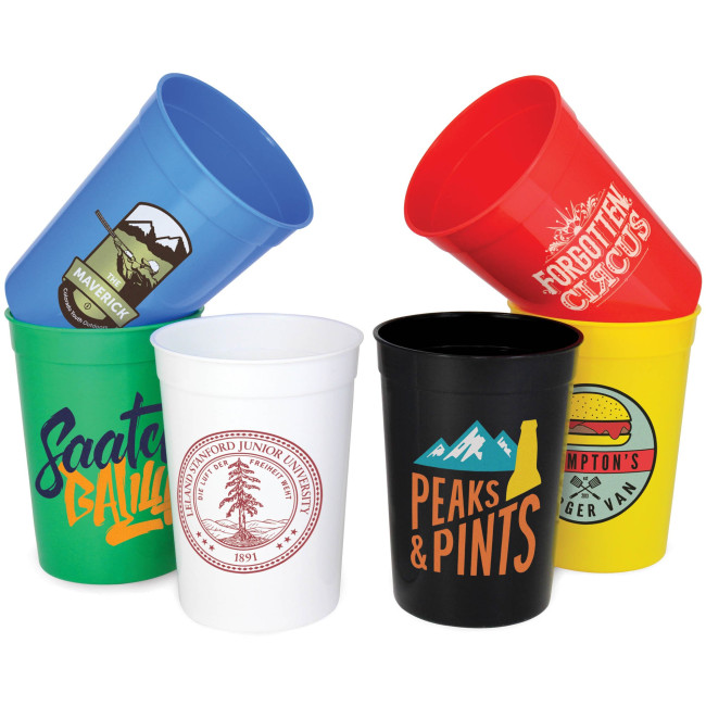 Custom Printed Plastic Stadium Cup Half Pint