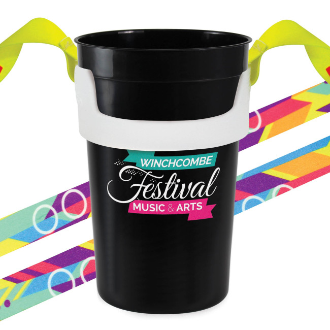 Custom Printed Premium Lanyard Cup Holder