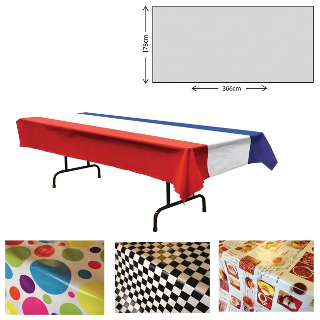 Custom Printed Wipeable PVC Tablecloth 100x100cm