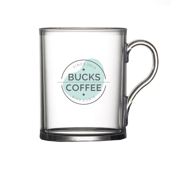 Custom Printed Clear Mug Unbreakable 340ml