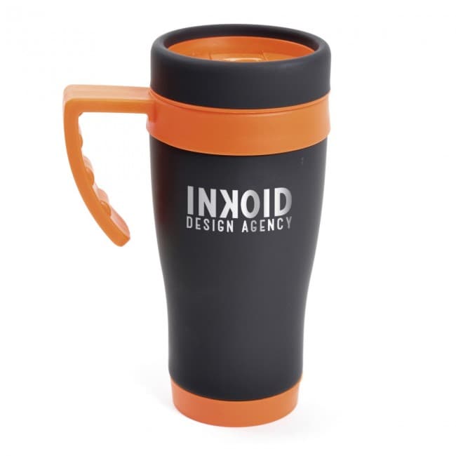 Custom Printed Oregan Black Travel Mug 450ml - Image 3