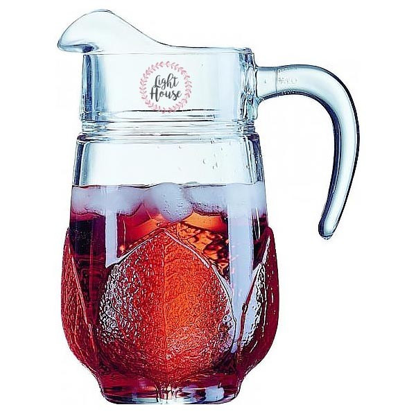 Custom Printed Aspen Glass Jug 1.3L