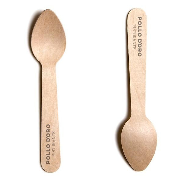 Custom Printed Wooden Teaspoon 110mm