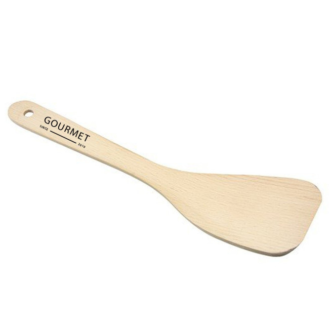 Custom Printed Beech Curved Spatula