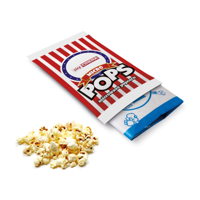 Custom Printed Flow Wrap Micropops Sweet Popcorn