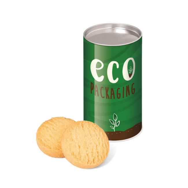 Branded Eco Small Snack Tube Mini Shortbread Biscuits