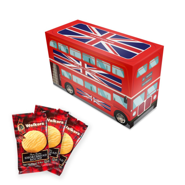 Branded Eco Bus Box Mini Shortbread Biscuits X5