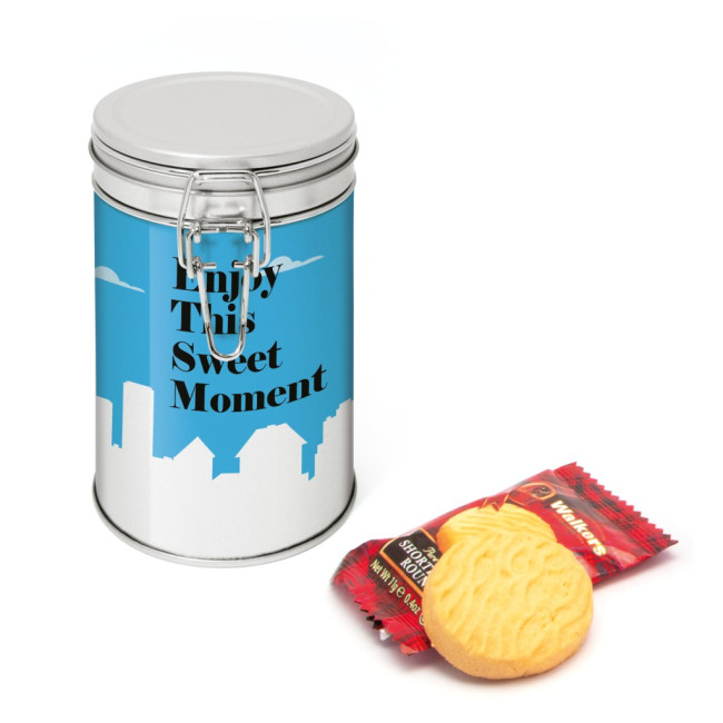 Branded Flip Top Tin Shortbread Biscuits