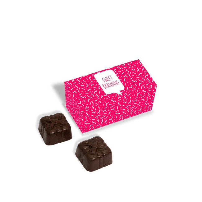 Custom Printed Eco Two Choc Box Chocolate Truffles