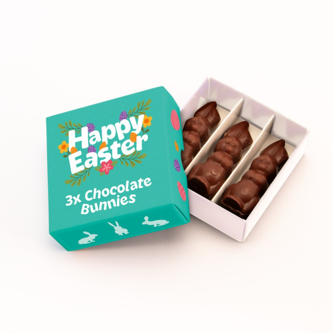 Custom Printed Easter Eco Treat Box Chocolate Bunnies