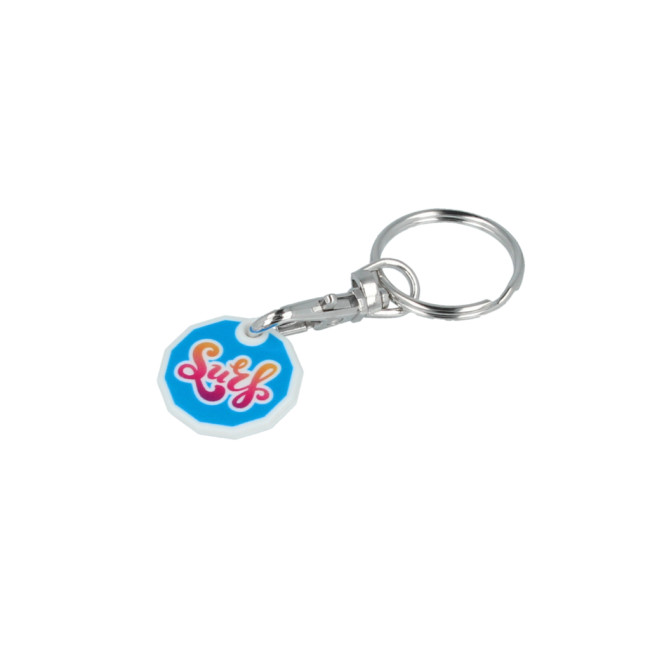 Custom Printed Trolley Coin Keyring