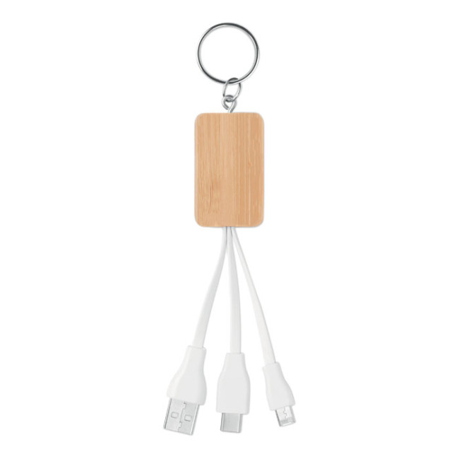 Branded Bamboo 3-in-1 Cable