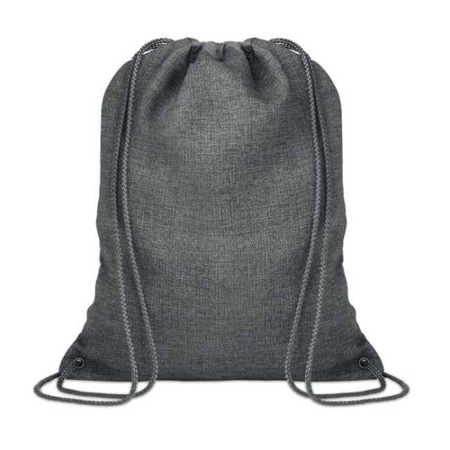 Custom Printed Heathered Drawstring Bag 1200D - Image 1