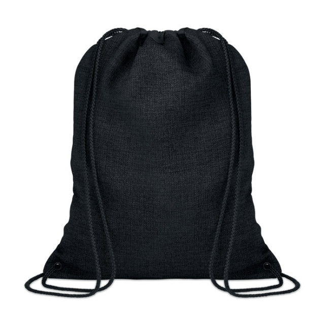 Custom Printed Heathered Drawstring Bag 1200D - Image 2