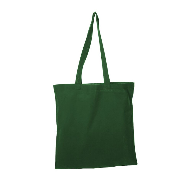 Custom Printed Bottle Green Coloured Cotton Shopper