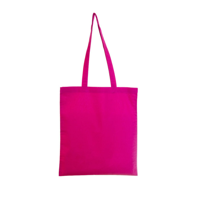 Custom Printed Dark Pink Coloured Cotton Shopper