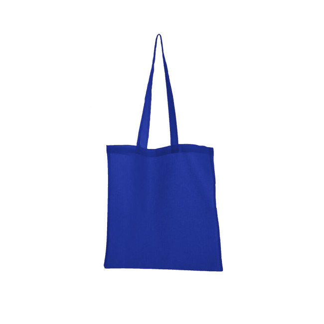 Custom Printed Royal Blue Coloured Cotton Shopper