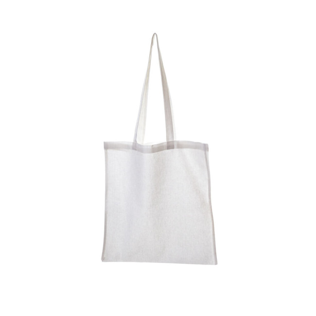 Custom Printed White Coloured Cotton Shopper