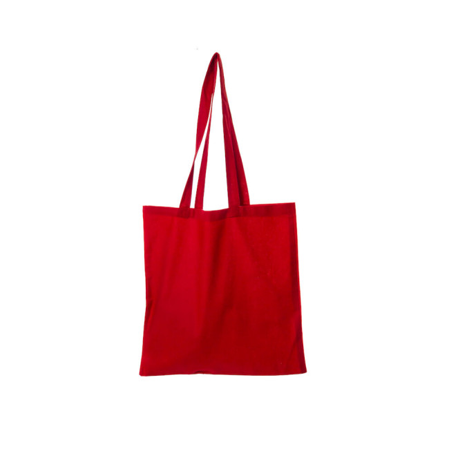 Custom Printed Red Coloured Cotton Shopper