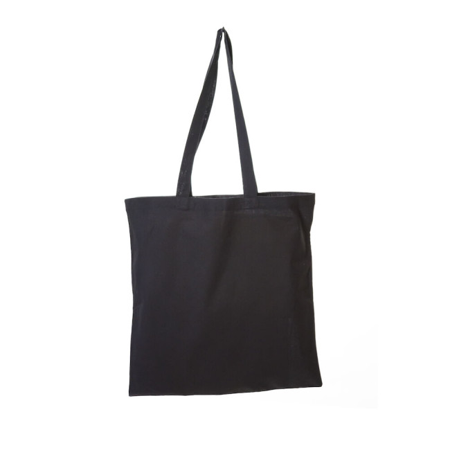 Custom Printed Black Coloured Cotton Shopper