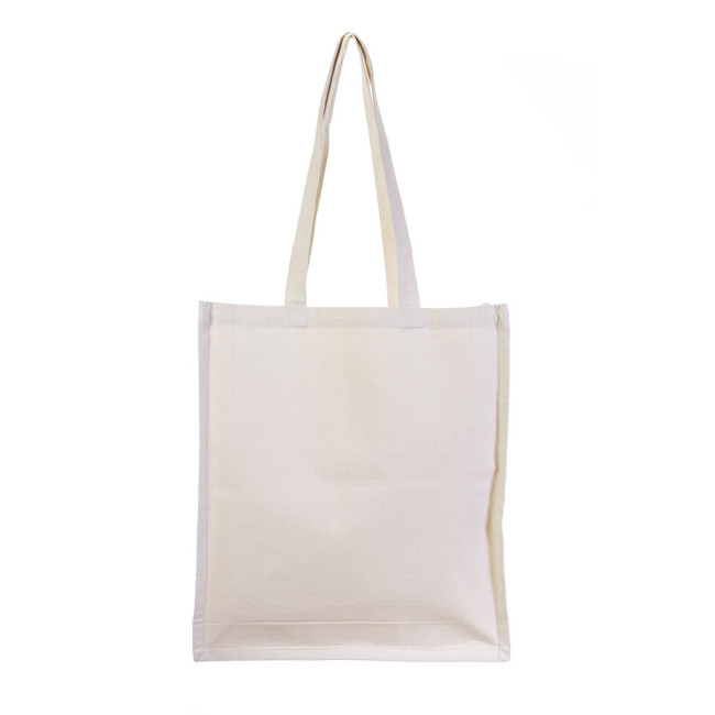 Custom Printed 10oz Natural Cotton Bag With Gusset