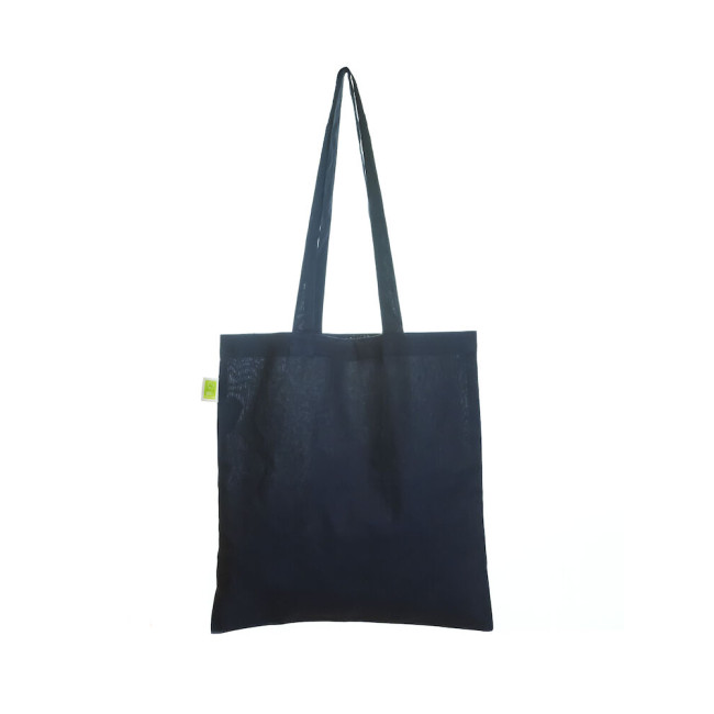 Custom Printed Eco Navy Cotton Shopper