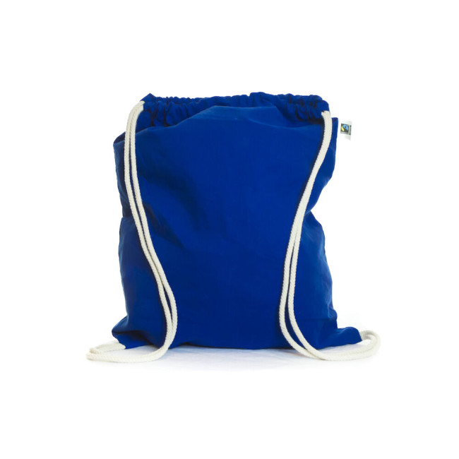 Custom Printed Eco Royal Blue Drawsting Bag