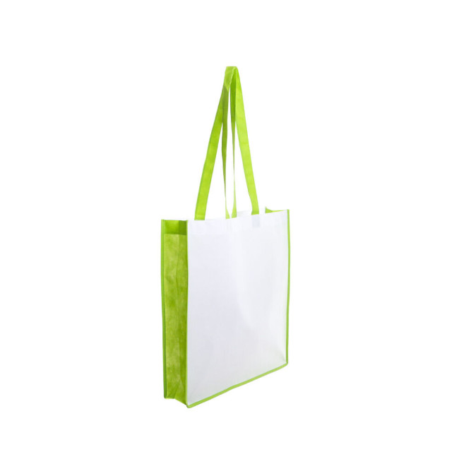 Custom Printed Non Woven Bag With coloured Gusset - Image 3