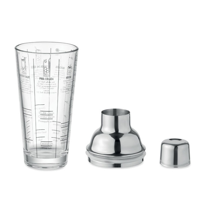 Custom Printed Glass Cocktail Shaker 400ml - Image 1