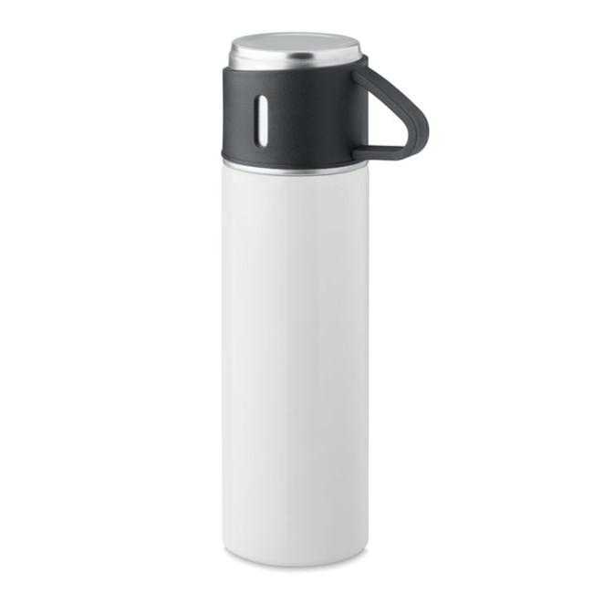 Custom Printed Double Wall Stainless Steel Flask 420ml - Image 1