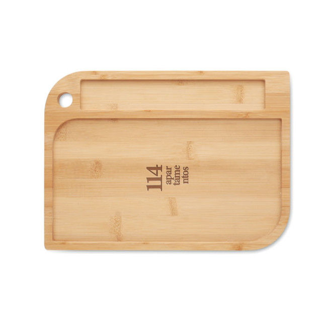 Branded Meal Plate In Bamboo