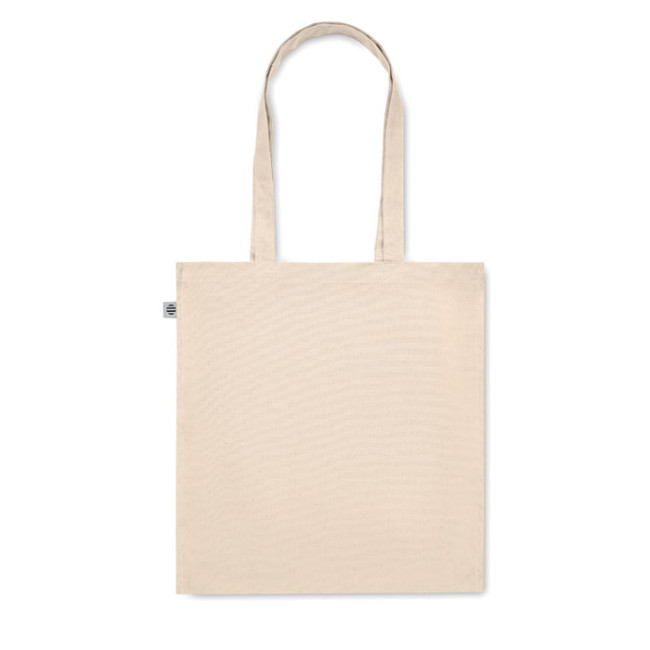 Custom Printed Organic Cotton Shopping Bag Beige