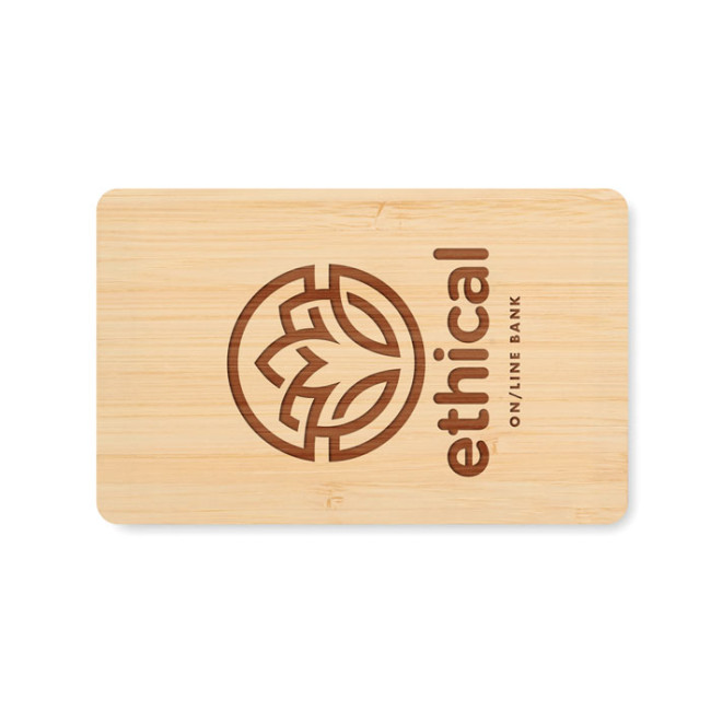 Branded RFID Card In Bamboo Materia