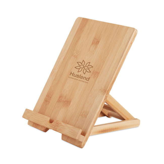 Branded Bamboo Tablet Stand