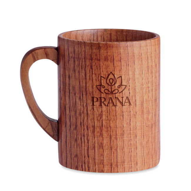 Custom Printed Oak Wooden Mug 280ml