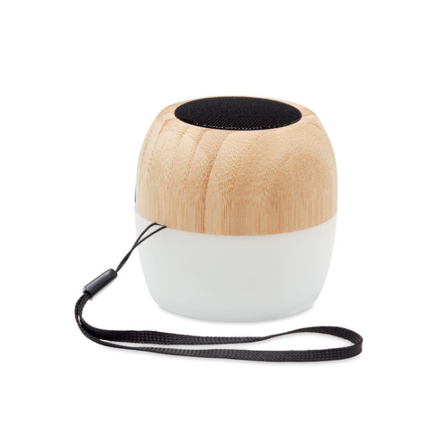 Branded 5.0 Wireless Bamboo Speaker - Image 1