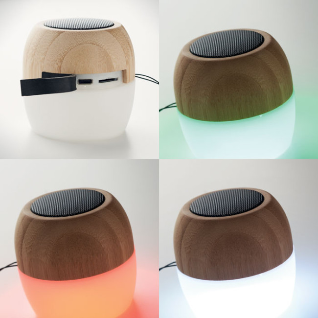 Branded 5.0 Wireless Bamboo Speaker - Image 2