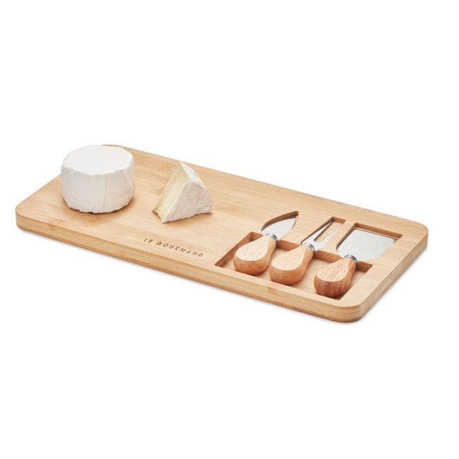 Branded Bamboo Cheese Board Set