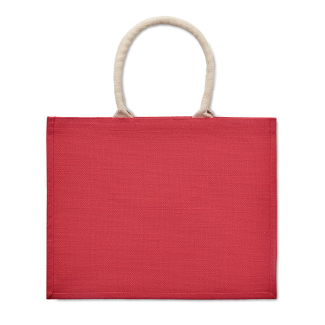 Custom Printed Jute Bag With Cotton Handle - Image 2