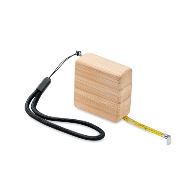 Branded Measuring Tape In Bamboo 1m