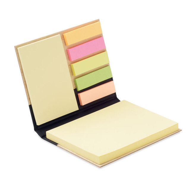 Branded Bamboo Sticky Note Memo Pad