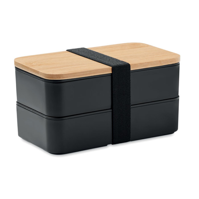 Branded Lunch Box In PP And Bamboo Lid - Image 1