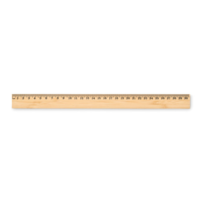 Branded Ruler In Bamboo 30cm - Image 2