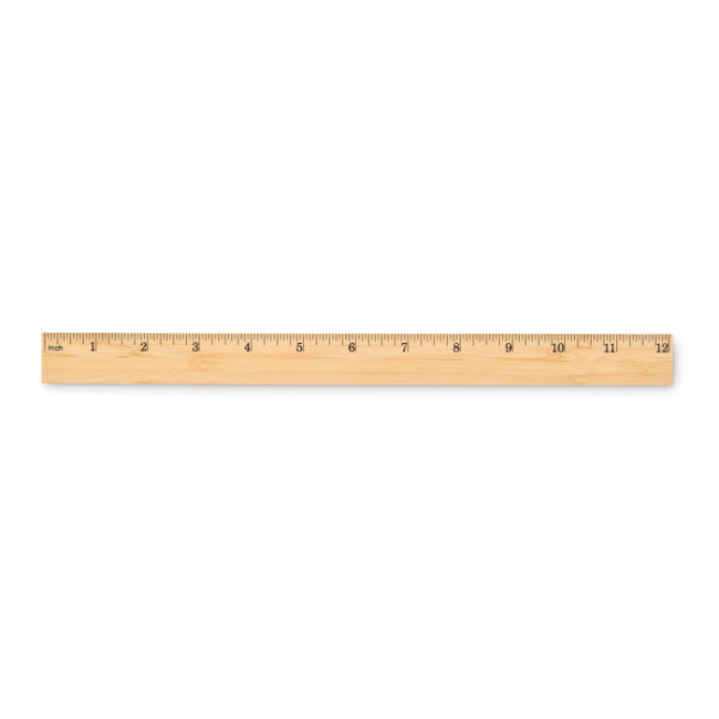 Branded Ruler In Bamboo 30cm - Image 1