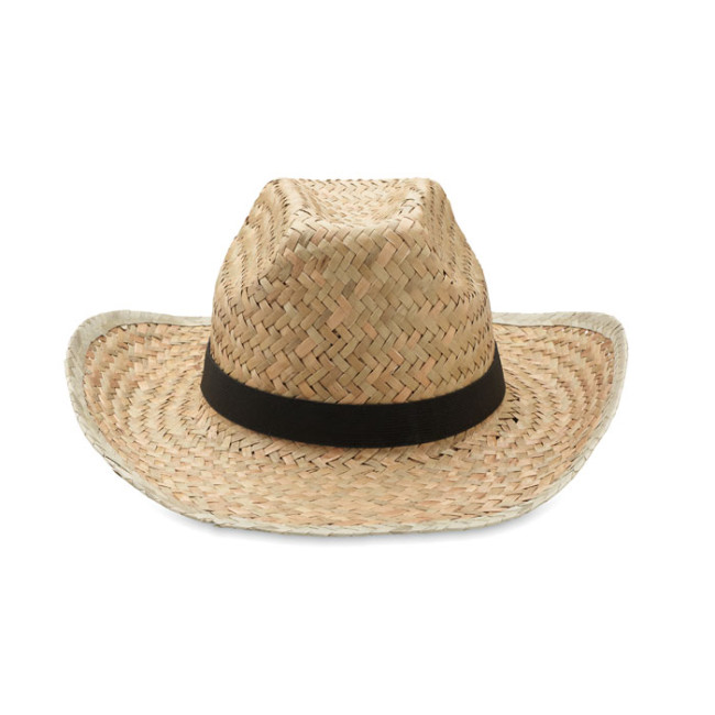 Custom Printed Natural Straw Cowboy Hat - Image 1