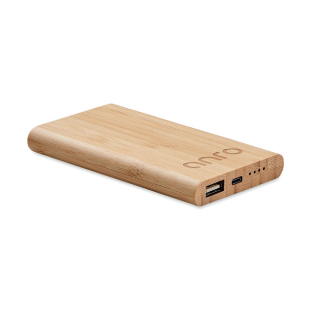 Branded 4000 Mah Bamboo Power Bank