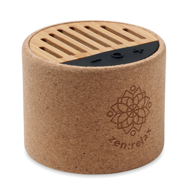 Custom Printed Round Cork Wireless Speaker