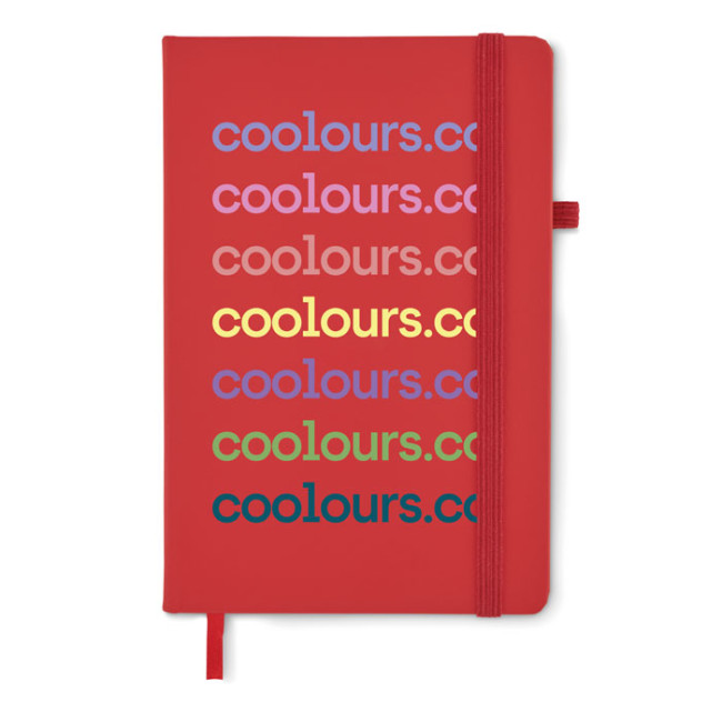 Custom Printed Recycled PU A5 Lined Notebook - Image 1